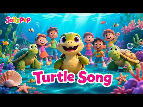 Turtle Song for Kids | Baby Turtle Adventure | Jollypop Nursery Rhymes