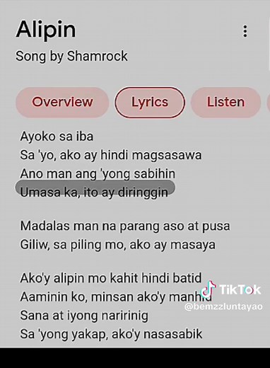 Alipin Lyrics: Shamrock Music Video Song