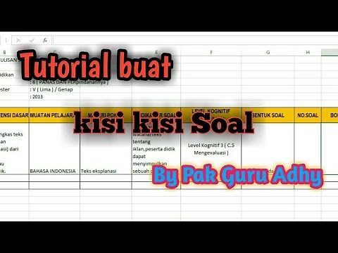 Tutorial buat Kisi-Kisi Soal // By Pak Guru ADHY
