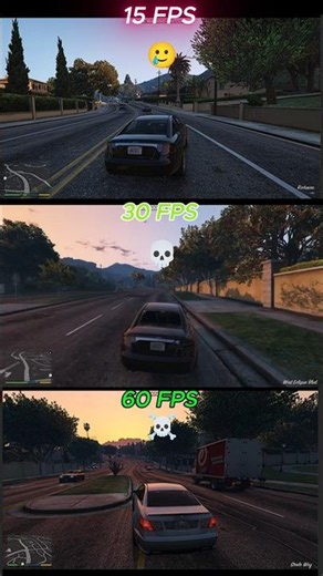 GTA V 15 FPS vs 30 FPS vs 60 FPS Comparison | Which FPS Feels Best? 🤯