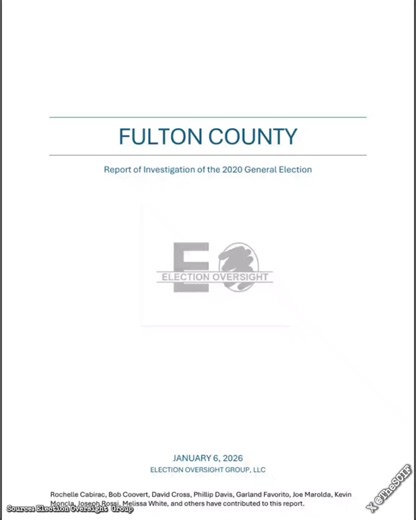 Timing is everything.Kash Patel is accelerating things in Fulton County.There’s a reason why he just did this:“The FBI has designated its probe into Fulton County's 2020 election records as a "priority effort," ordering a surge of 260 investigative analysts from field offices nationwide to Atlanta to review documents.”“This escalation, directed by FBI Director Kash Patel, requires each analyst to examine approximately 708 records by July 17, 2026, focusing on potential federal violations regardi
