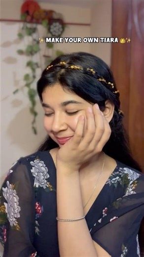 Quick Tiara Hairstyle Hack 👑✨ | 1 Min Princess Look 😍 #shorts