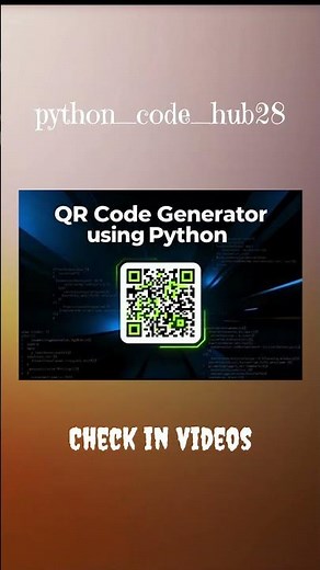 Qr code generator using python code check out my channel video's 👍 #qrcode #code #python #codeprep