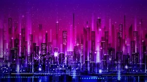 Animation Urban Skyline Cityscape City Background Architecture Skyscrapers Megapolis Buildings