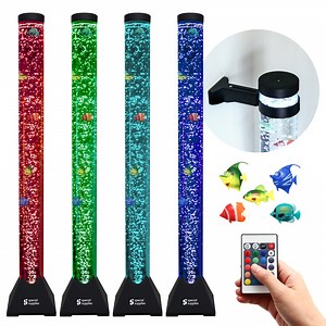 Special Supplies LED 4-Foot Bubble Tube for Sensory and Calming Lighting, Office, Classroom, or Home Decor, Adjustable RGB Lights with Remote