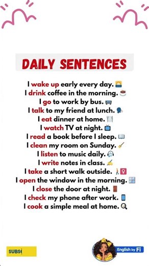 15 Daily English Sentences for Beginners 🌟📘 #englishpractice #englishspeaking #englishforbeginners