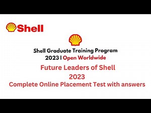 Shell Management Trainee Program complete online assessment test 2023, Shell Future Leaders Test-23