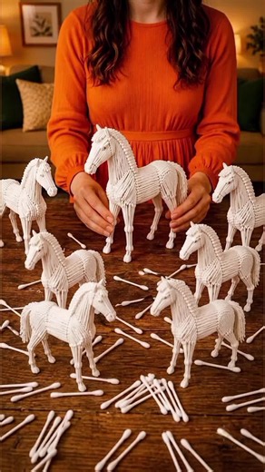 Cotton Swab Horse Craft: Easy DIY from Simple Supplies