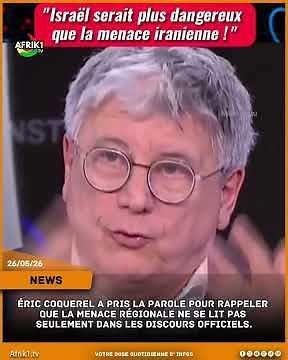 Éric Coquerel speaks out to point out that the regional threat is not just to be seen in
