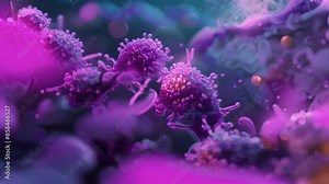 An electron microscope animation of RNA interference in action with siRNAs silencing a specific gene within a cell.