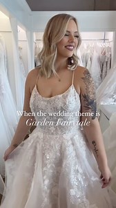 2.8K views · 17 reactions | Your wedding day truly is a fairy tale and you deserve the perfect dress to match  Our Yvonne gown will leave you feeling like the magical and mythical garden princess that you are  #bridalgown #bridetobe #gardenwedding #fairytalewedding #engaged #bride #weddingdressshopping #bridalshop #weddingtheme #weddinginspo #weddingdress #feelingpretty | Believe Bride | Facebook