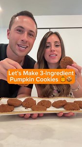 Make 3-Ingredient Pumpkin Cookies With Us 🎃🍪 Ingredients: - 1 cup pumpkin purée - 1 box vanilla cake mix (we used @simplemills) - Optional: 1/2 cup chocolate chips (we used @enjoyjustdate) - Dash of pumpkin spice and cinnamon Instructions: 1. Mix pumpkin, cake mix, and chocolate chips (optional) in a bowl until fully combined. 2. Roll into balls onto parchment-lined baking sheet. 3. Bake at 350°F for about 15-17 minutes. 4. Let cool slightly… they’ll be soft and cakey. Enjoy! | Health With Hun