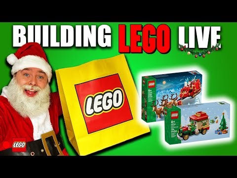 Building Christmas LEGO Sets! LIVE!