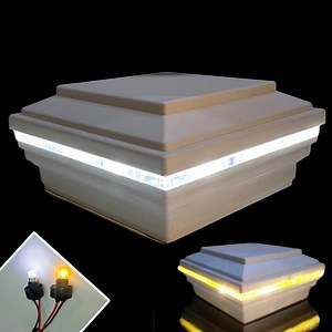 Deklights® for Trex Posts. Replaceable 12-volt LED Bulbs in Bright or Warm White Light. Low-voltage Lighted Deck Post Cap. Made in USA. - Etsy