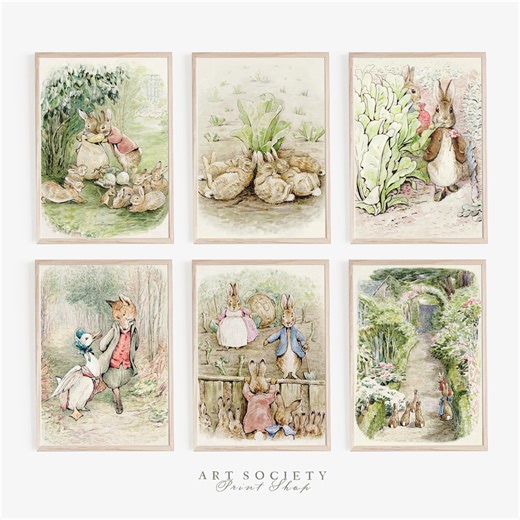 Beatrix Potter Prints, Set of 6, Watercolour Nursery Art, Digital Download, N13 - Etsy Canada