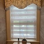 Joydeco No Drill Zebra Blinds for Windows, Cordless Day & Night Dual Sheer Roller Shades, Easy Installation, Free-Stop Light Filtering Privacy Blinds for Home(White,35" W x 75" H,2025 Version)