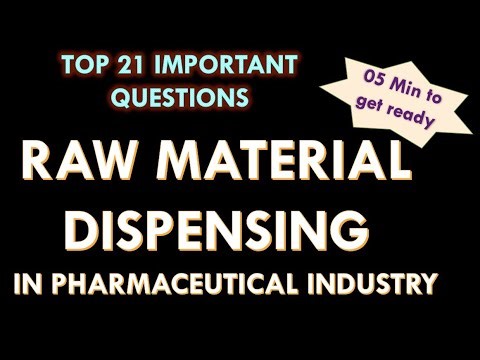 Raw Material dispensing in pharmaceutical company l RM Dispensing in pharma company