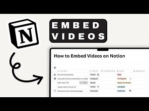 How to Embed Videos in Notion | Notion Tutorial (2025)