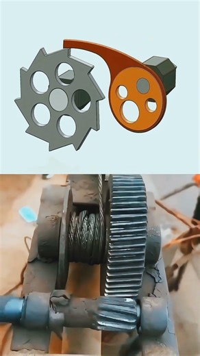 The Genius Mechanism That Spins Only One Way ⚙️#Ratchet #Engineering #MechanicalEngineering #Gear