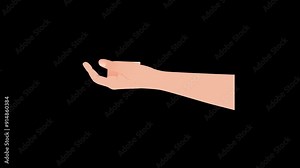 Hand Gesture Animation showing the index finger gesture turning and calling