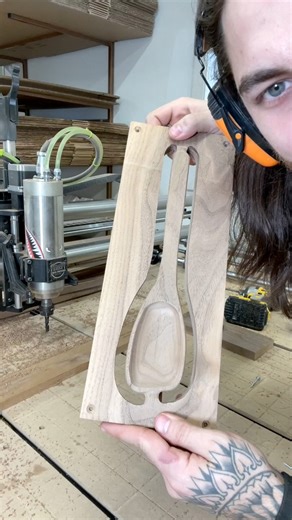 6.2K views · 70 reactions | Cnc spoon?! How long do you think this took to carve?? #woodworking #diy #cnc #kitchen #tools #carpentry | Two Moose Design | Facebook