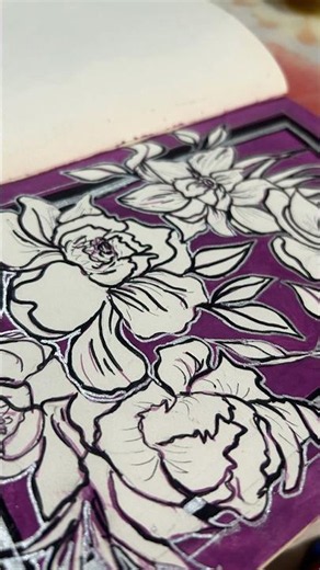 Floral Elegance in Purple | Hand-Painted Floral Artwork 🎨🌺