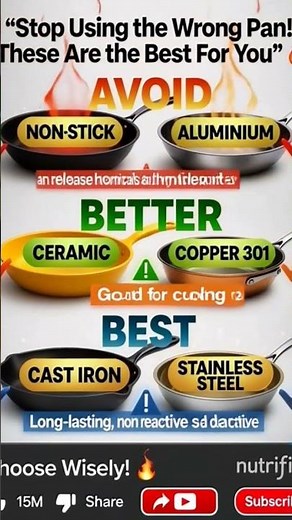 🚫 Stop Using the Wrong Pans! | Safe Cookware for Cooking | Non-Toxic Cookware Tips #healthyeating