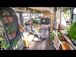 Bohemian Shuttle Bus Tiny House Tour - One Of A Kind Design