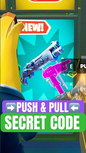 HOW TO GET PUSH & PULL ➡️⬅️ SECRET CODE in FORTNITE 1V1 with every gun