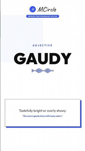 Learn English: What is Gaudy? | Vocabulary Shorts