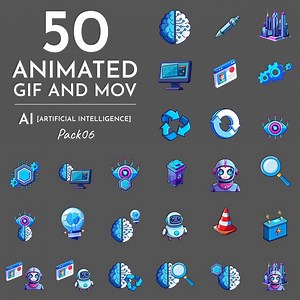 Animated Ai Icon Pack | Looping GIF & MOV Graphics (digital Download) - Etsy UK