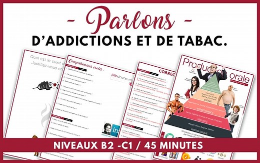 Fiche pédagogique fle, tabac et addictions. - FLIPPIZZ