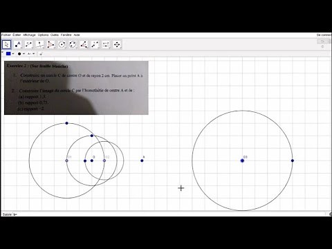 MonPlanMaths : Construire un cercle C de centre O et de rayon 2 cm. Homothétie 3ème