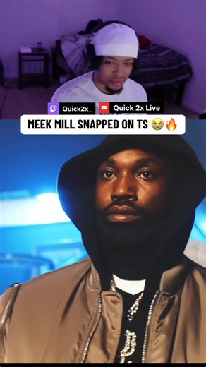 Quick 2x ♛ | “Getting layed like some chips” Meek back 😭🔥 (Twitch: Quick2x_) explorepage meekmill streetprayers philly quick2xreacts | Instagram