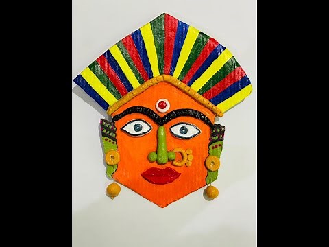 How To Make Tribal Face Mask # Zaru Shing Face Mask # Sikkim Tribal Face Mask