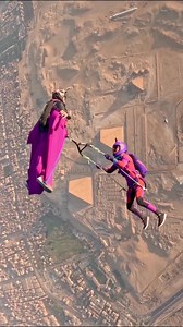 Aerial stunts over the Pyramids of Giza 🤩🔥🔥 📹 Ben Dicko with Cedric Noel and Chanel Laffin Spread the Wings Skydive Egypt #bucketlist #extreme #flights #fun #traveltheworld Skyvibration Squirrel UPT Parasport Skydiving Equipment Cookie Helmets CYPRES #theskyisourplayground #skydivemag | Skydive Mag
