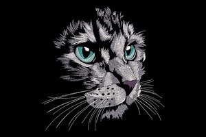 Snow Leopard Embroidery Design: Machine Embroidery Pattern (4x4 Hoop, PDF Guide) - Etsy
