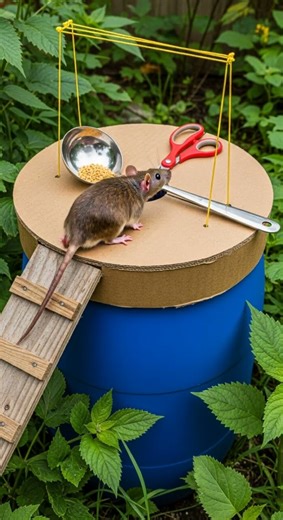 Shocking! Kitchen tools turn trap, mouse caught instantly #kitchenhacks #mousetrap #DIY