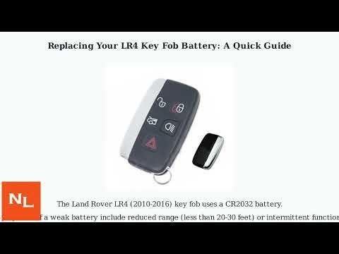 How To Replace 2010–2016 Land Rover LR4 Key Fob Battery – Change Remote Battery