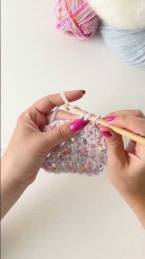 DROPS Air 18 + DROPS Fiesta 14 + DROPS Kid-Silk 01 (crochet swatch)