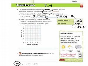 8.4 (Multiple Representations of Functions)