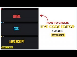 Build a Live Code Editor (CodePen Clone) | HTML CSS JavaScript