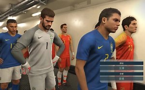 PCPS4版实况足球2019pes2019中文授权补丁演示 中国-巴西