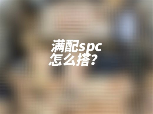 【pupu】入门必看？满配spc怎么搭配？来看看退伍玩家的方案。
