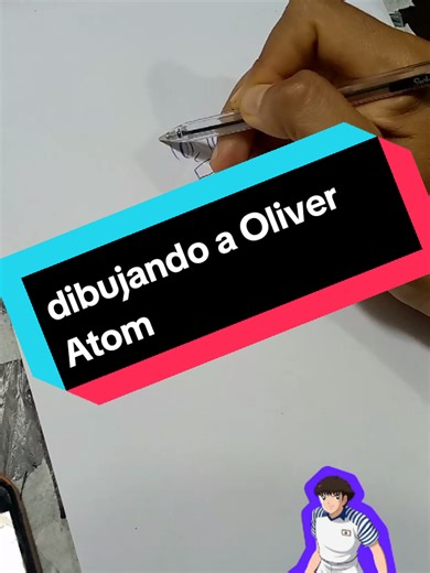 dibujando a Oliver Atom con bolígrafos de forma rápida, dibujo de los años 80 #dibujo #desenhoanimado #capitantsubasa #oliveratom #amoeldibujo