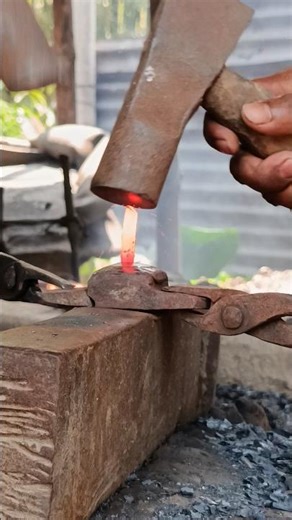 Traditional Blacksmith Crafting Iron Tools by Hand 🔥 #blacksmith #metalwork