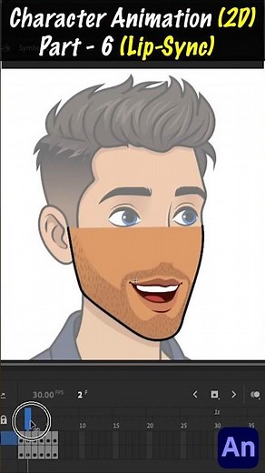 2D Character Lip Sync Animation in Adobe Animate 🔥
