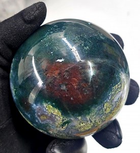 Large - Moss Agate & Ocean Jasper Sphere - Ready for Change - Etsy