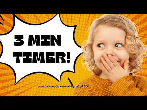 VISUAL 3 Minute Timer for Kids!