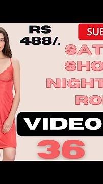 Satin Short Night Dress Robe Set (Peach) | Clovia Bridal Nighty | ‪@Satinnightwearcollection‬ 😃💯